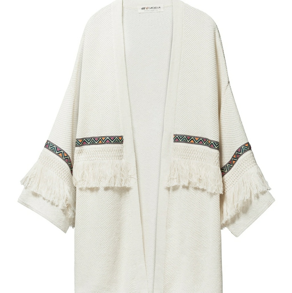 H&M Coachella knit boho cardigan with frindge